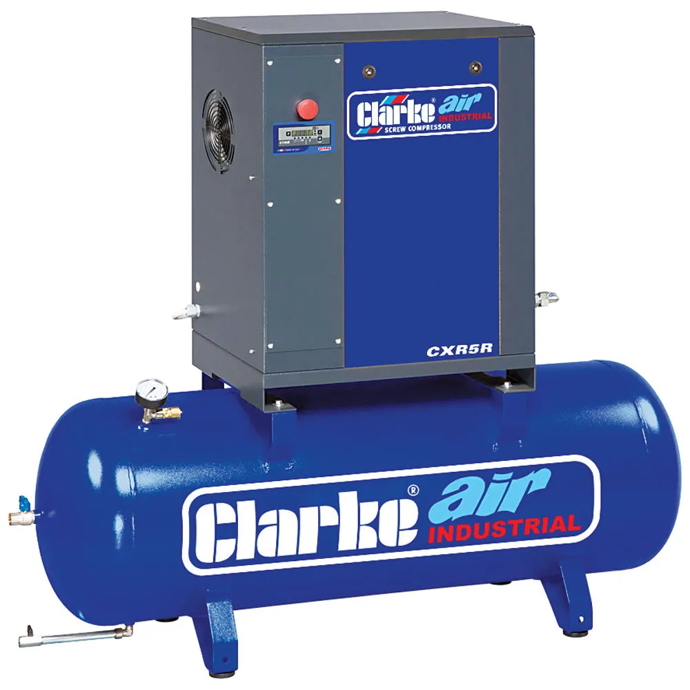 Clarke CXR5R 17.1cfm 200Litre 5.5HP Industrial Screw Compressor (400V) 1 Clarke CXR5R 17.1cfm 200Litre 5.5HP Industrial Screw Compressor (400V)