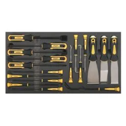 Sealey 18 Piece Tool Tray With Hook & Scraper Set