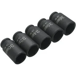 5 Piece ½" Drive Metric Cr-Mo Impact Hub Sockets