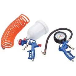 Clarke KIT700 3 Piece Air Tool Kit With Gravity Fed Spray Gun