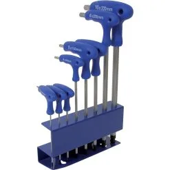 Laser 3333 T-Handle Hex Key Set 8 Piece Set