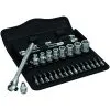 Wera 8100 SA 7 28 Piece Zyklop Metal-Push Ratchet Socket Set 1/4" Drive