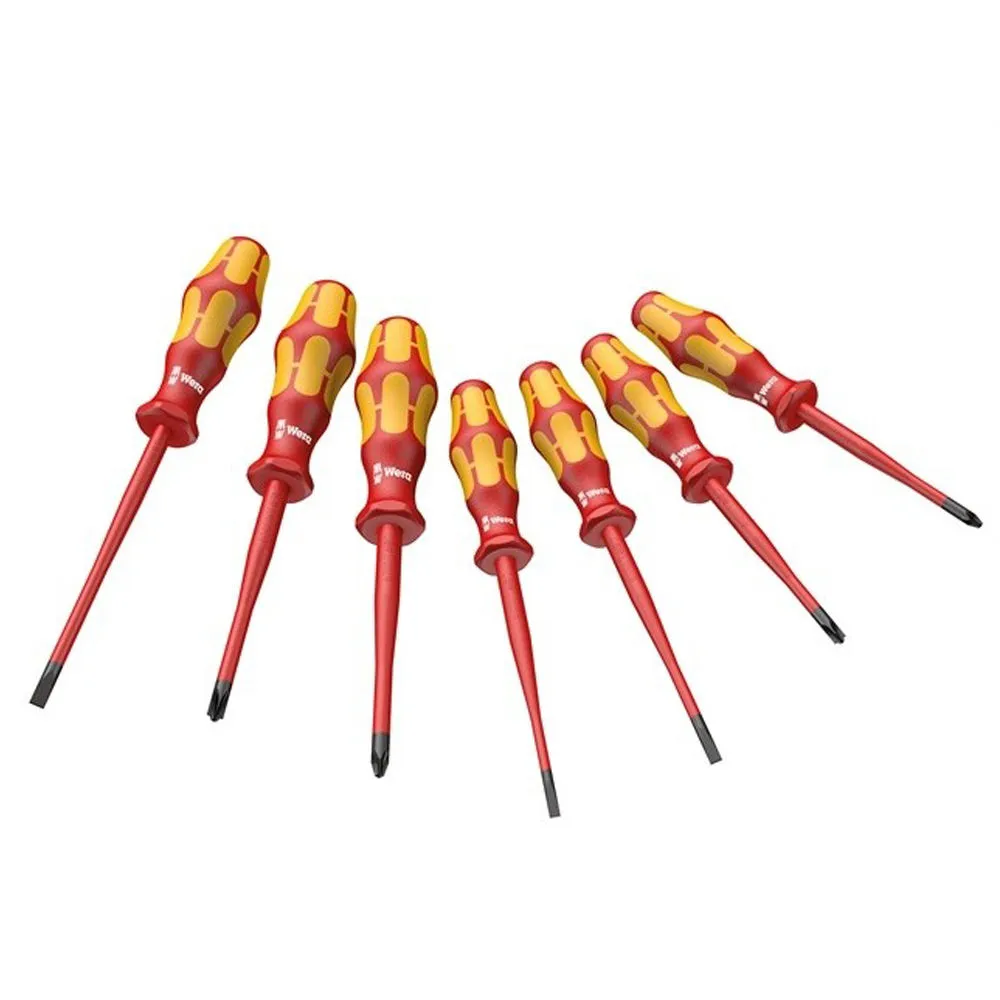 Wera 7 Piece 160 ISS/7 Kraftform Plus Slimline Screwdrivers 1 Wera 7 Piece 160 ISS/7 Kraftform Plus Slimline Screwdrivers