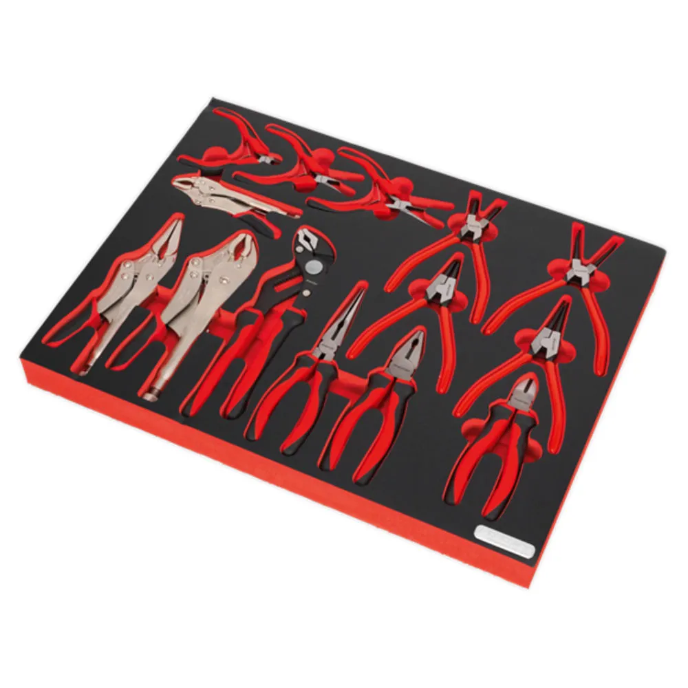 Sealey TBTP05 14 Piece Tool Tray With Plier Set 2 Sealey TBTP05 14 Piece Tool Tray With Plier Set - Image 2