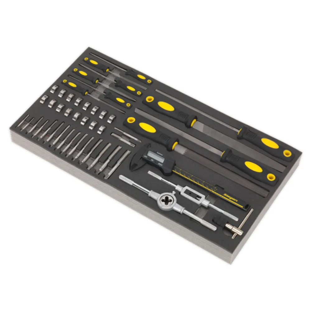 Sealey S01132 48 Piece Tool Tray With Tap & Die, File & Caliper Set 3 Sealey S01132 48 Piece Tool Tray With Tap & Die, File & Caliper Set - Image 3