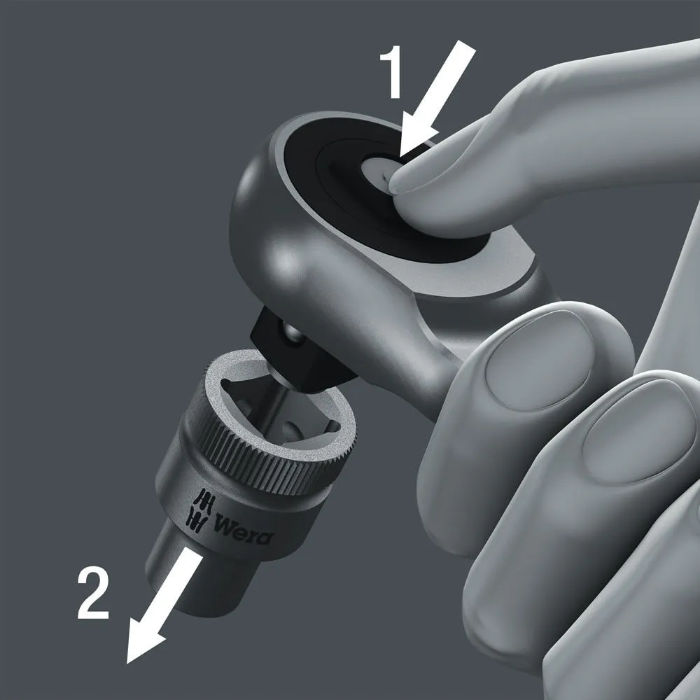 Wera 8100 SA 7 28 Piece Zyklop Metal-Push Ratchet Socket Set 1/4" Drive 3 Wera 8100 SA 7 28 Piece Zyklop Metal-Push Ratchet Socket Set 1/4" Drive - Image 3