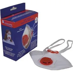 National Abrasives FFP3 Dust Mask Valved Fold Flat - Pack Of 5