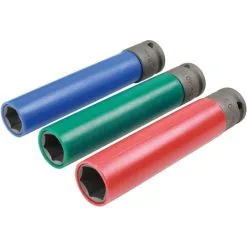 Laser 6866 1/2" Drive Alloy Wheel Nut Sockets - Extra Long