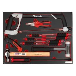 Sealey TBTP06UK 13 Piece Tool Tray With Hacksaw Hammers & Punches
