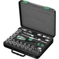 Wera 8100Sc2 Socket Set 1/2" Drive Metric Zyklop 37 Pieces