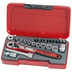 Teng T1424 1/4'' Drive Metric Socket Set 24 Piece