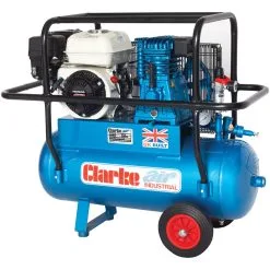 Clarke XPPH15/50 15cfm 50Litre 6.5HP Portable Petrol Air Compressor With Cage