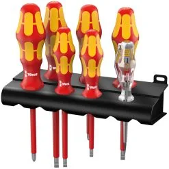 Wera Insulated 7 Piece 1,000V VDE Lasertip Screwdriver Set