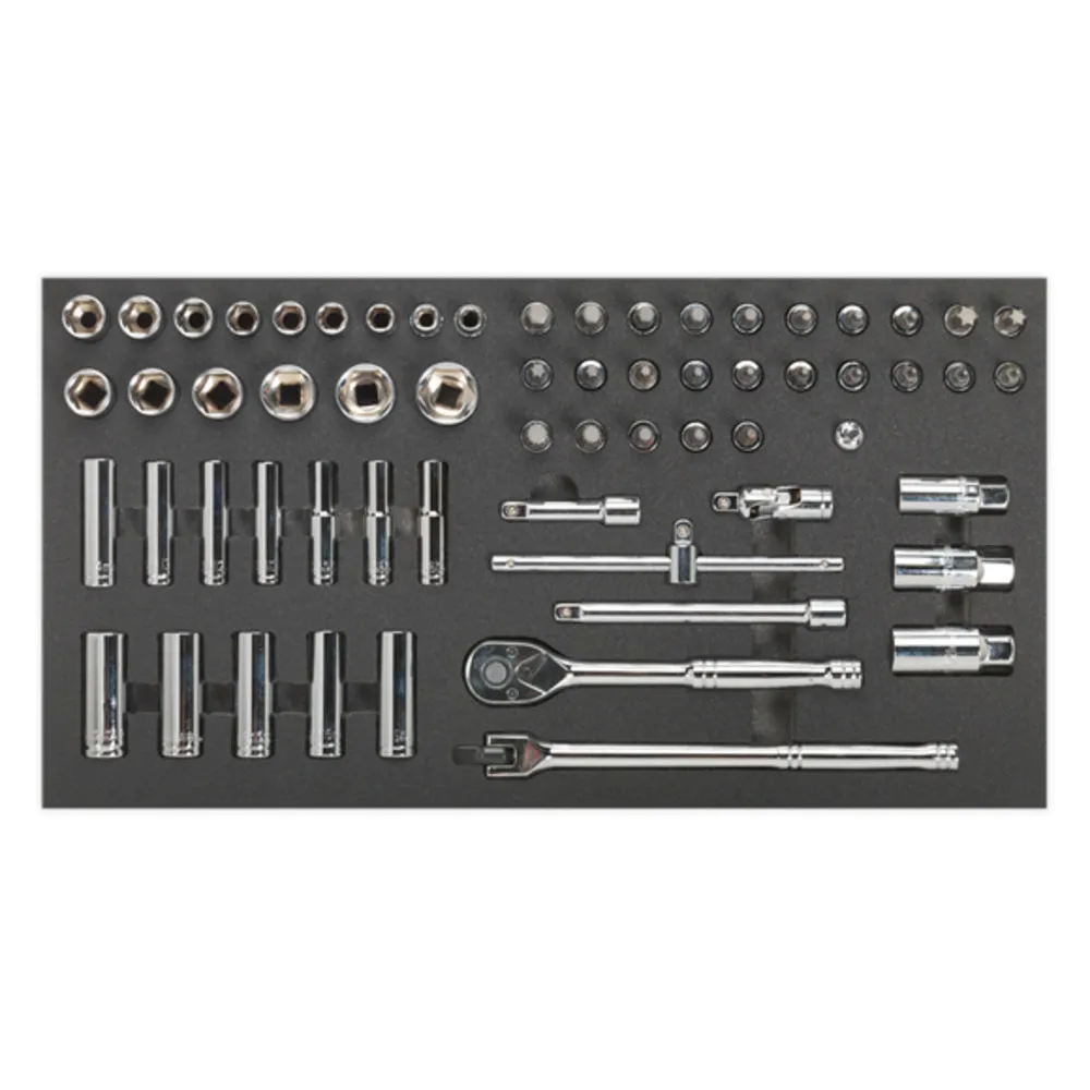 Sealey S01120 62 Piece 3/8'' Drive Metric Socket Set 1 Sealey S01120 62 Piece 3/8'' Drive Metric Socket Set