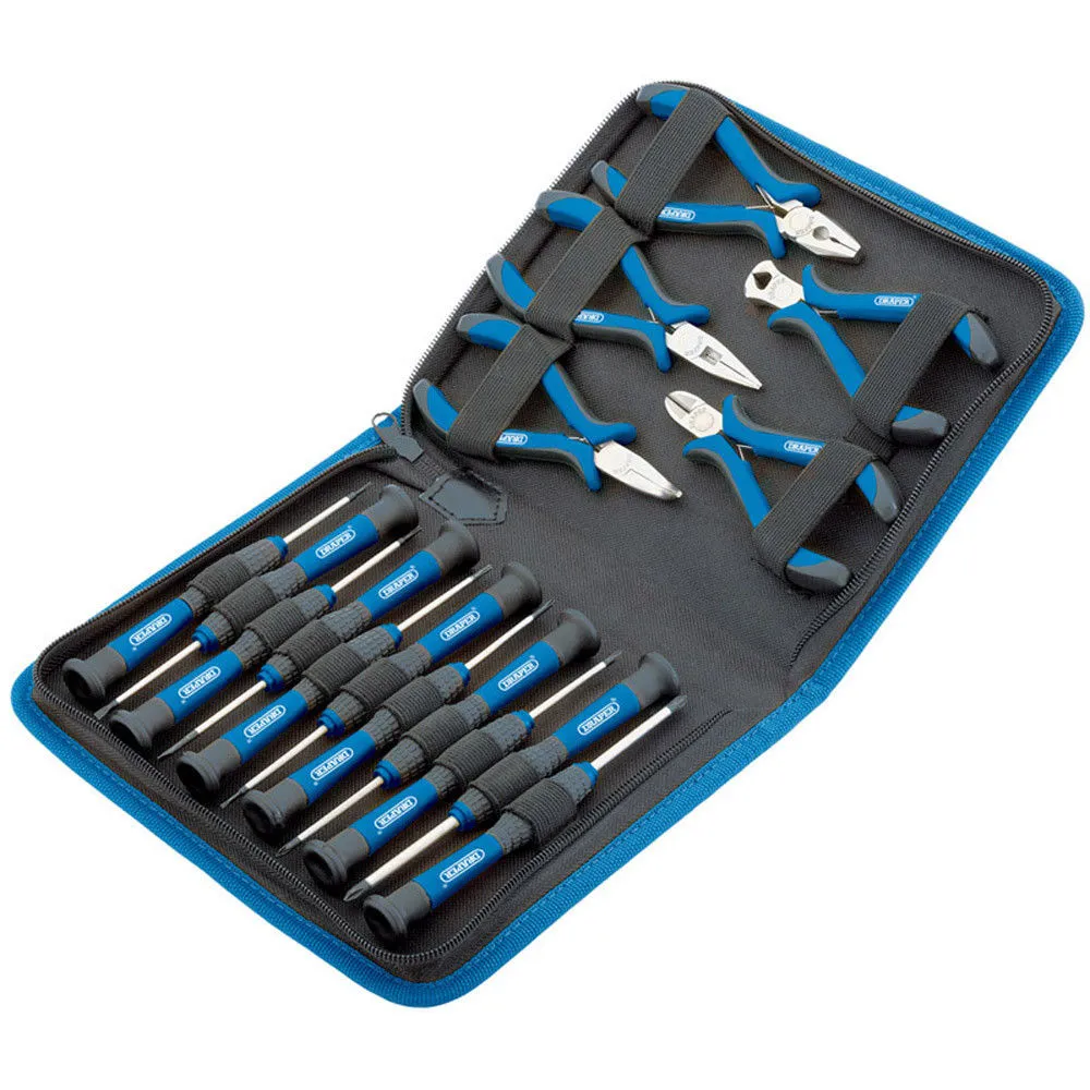 Draper 16 Piece Precision Plier And Screwdriver Set 1 Draper 16 Piece Precision Plier And Screwdriver Set