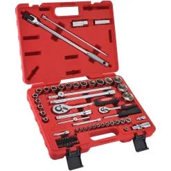 Clarke PRO389 62 Piece 1/2" & 1/4" Drive Socket & Bit Set