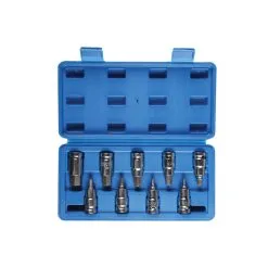BlueSpot 9 Piece Set 1/2" Hex Bit Sockets (H4 - H17)