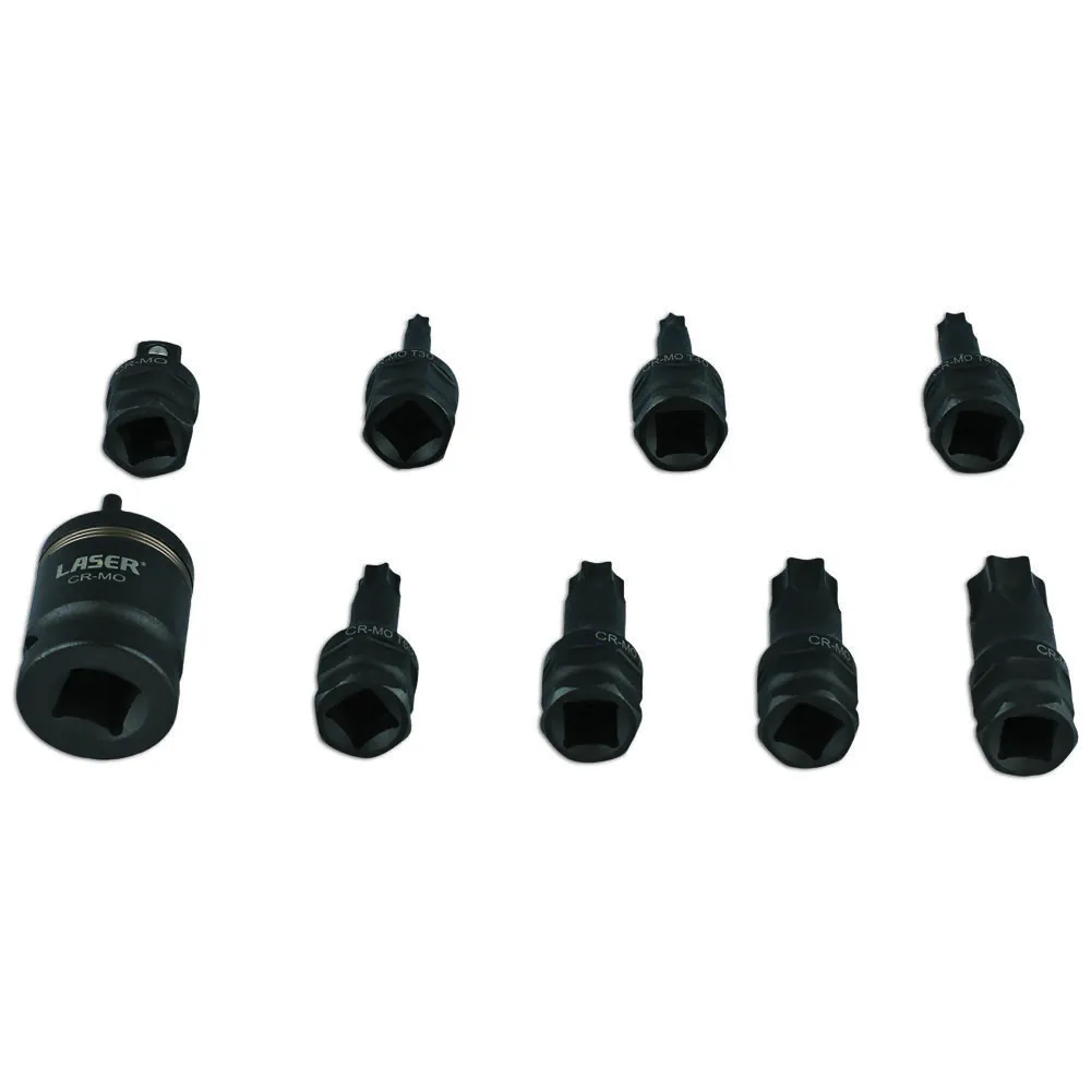 Laser 7978 9pc Dual Drive Star* Impact Bit Socket Set 1 Laser 7978 9pc Dual Drive Star* Impact Bit Socket Set