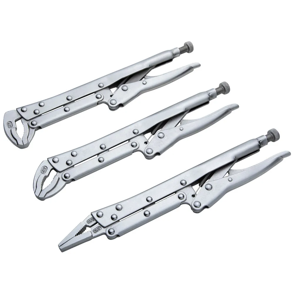 Blue Spot 3 Piece 300mm 12" Extra Long Locking Grips 1 Blue Spot 3 Piece 300mm 12" Extra Long Locking Grips