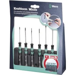 Wera 2052/6 Screwdriver Set Hex Kraftform Micro 6 Pieces
