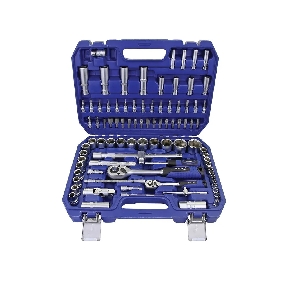 BlueSpot 94 Piece 1/4" & 1/2" Drive 6 Point Socket Set (4-14mm) (10-32mm) 1 BlueSpot 94 Piece 1/4" & 1/2" Drive 6 Point Socket Set (4-14mm) (10-32mm)