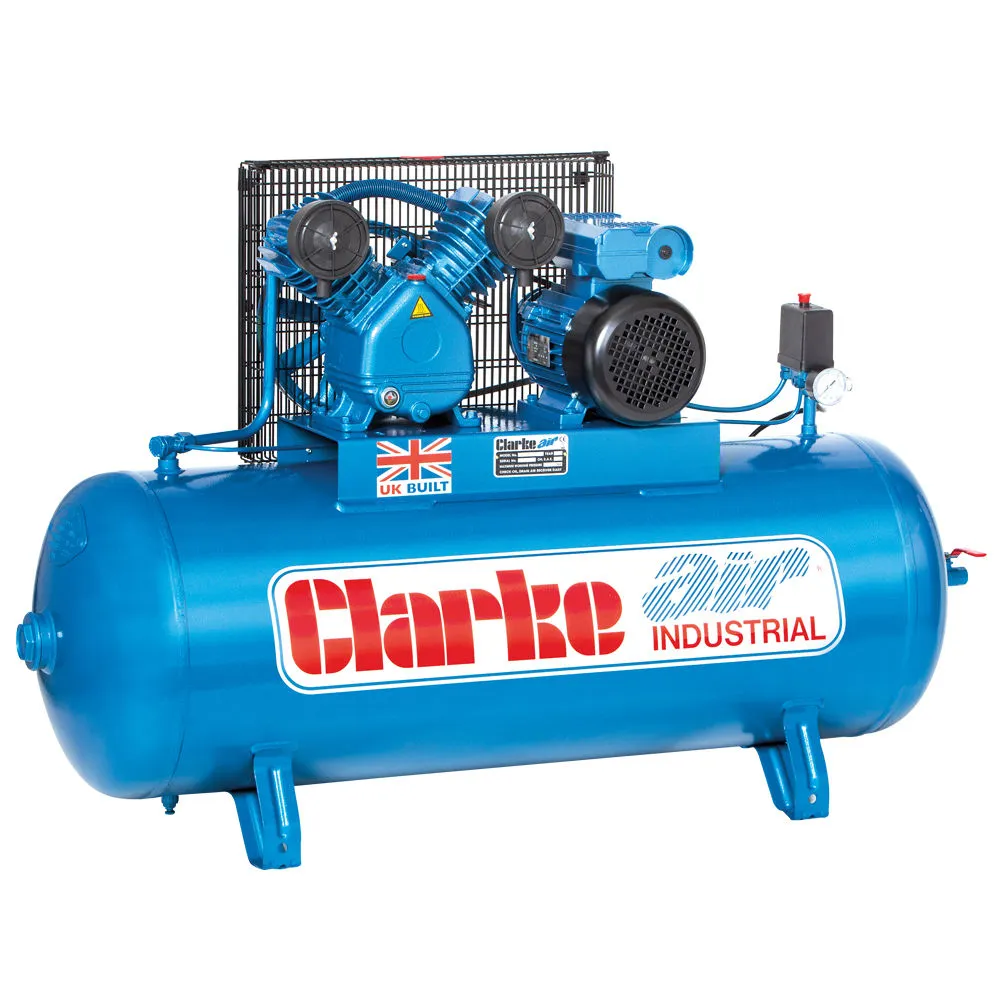 Clarke XEV16/150 (OL) 14cfm 150Litre 3HP Industrial Air Compressor (230V) 1 Clarke XEV16/150 (OL) 14cfm 150Litre 3HP Industrial Air Compressor (230V)