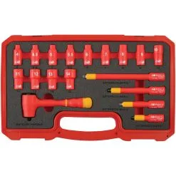 Laser 6145 18 Piece Insulated Socket Set 1/4" Drive