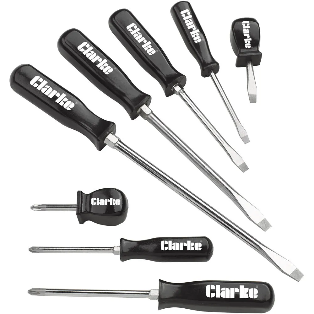 Clarke CHT122 8 Piece Screwdriver Set 1 Clarke CHT122 8 Piece Screwdriver Set