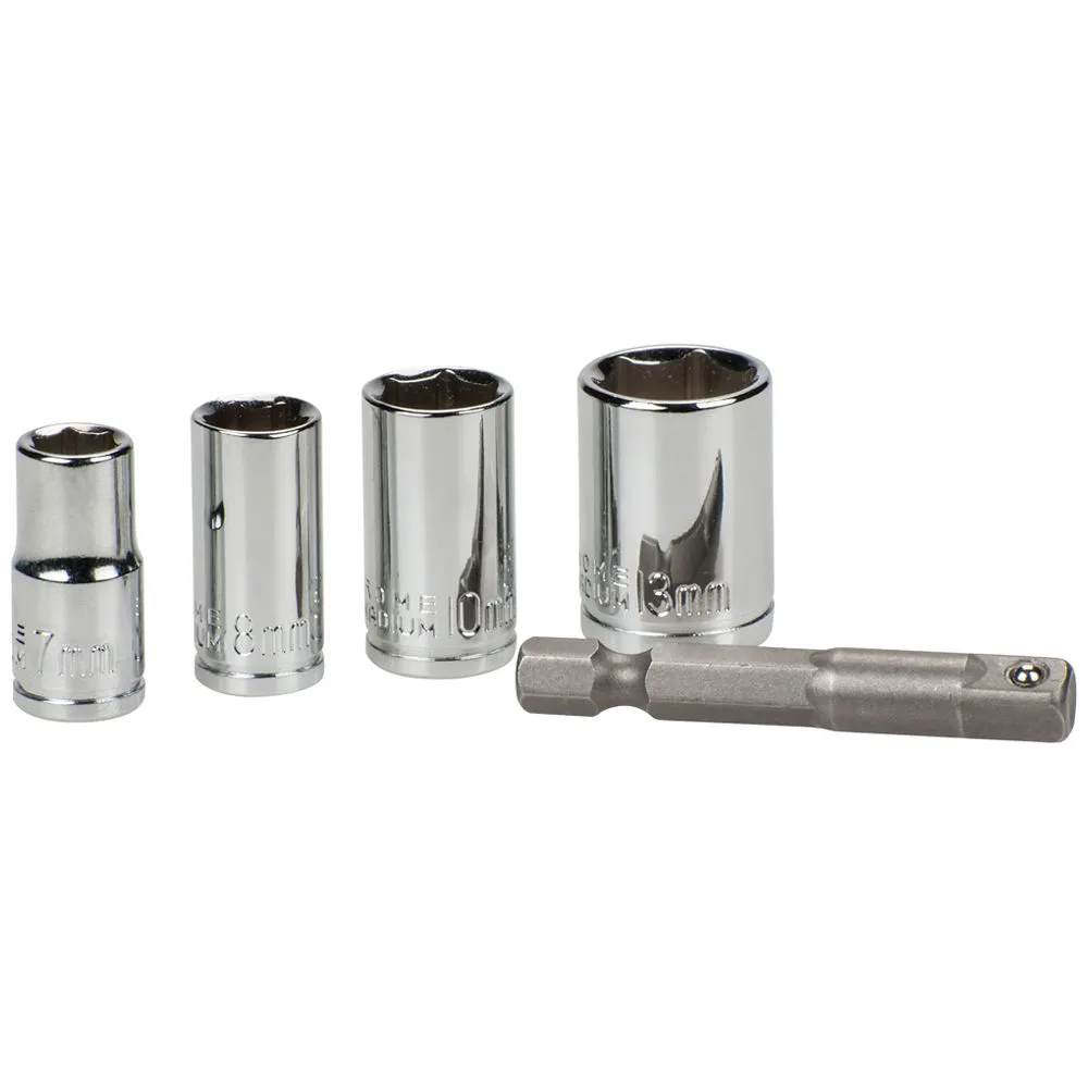 Einhell KWB 5 Piece Socket + Plus Hex Adaptor Set 1 Einhell KWB 5 Piece Socket + Plus Hex Adaptor Set