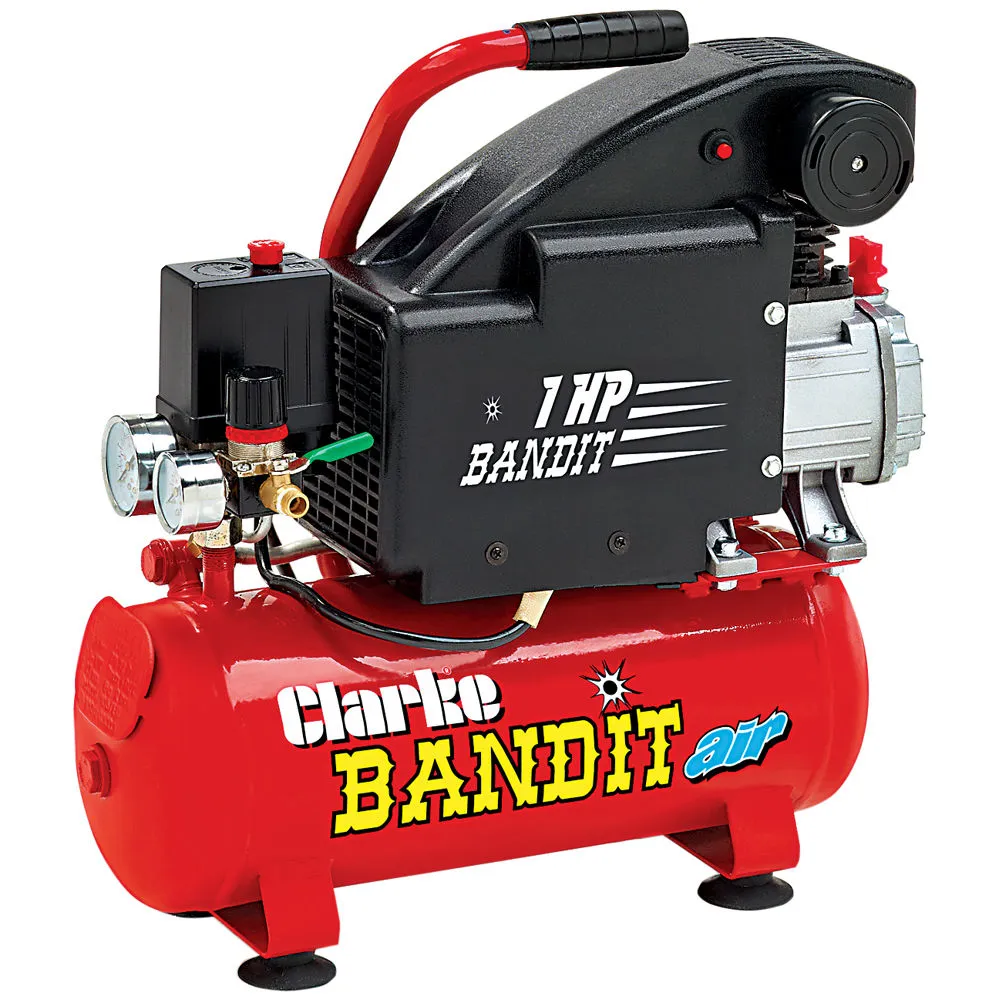Clarke Bandit V 4.2cfm 8Litre 1HP Air Compressor (230V) 1 Clarke Bandit V 4.2cfm 8Litre 1HP Air Compressor (230V)