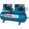 Clarke XE29/270 (OL) 28cfm 270Litre 2x3HP Industrial Air Compressor (230V)