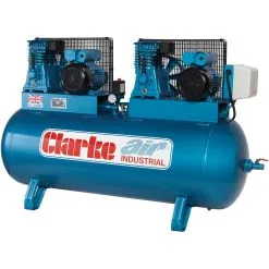 Clarke XE29/270 (OL) 28cfm 270Litre 2x3HP Industrial Air Compressor (230V)
