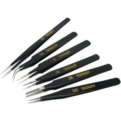 6 Piece Tweezers Set