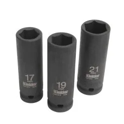 Kielder KWT-126-01 1/2" 3 Piece Deep Impact Socket Set 17, 19, 21mm