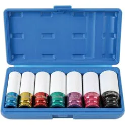 Laser 6723 7 Piece 1/2'' Drive Alloy Wheel Nut Socket Set