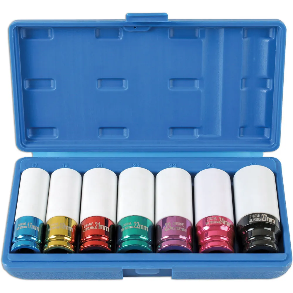 Laser 6723 7 Piece 1/2'' Drive Alloy Wheel Nut Socket Set 1 Laser 6723 7 Piece 1/2'' Drive Alloy Wheel Nut Socket Set