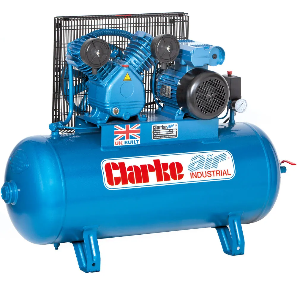 Clarke XEV16/100 (OL) 14cfm 100Litre 3HP Industrial Air Compressor (230V) 1 Clarke XEV16/100 (OL) 14cfm 100Litre 3HP Industrial Air Compressor (230V)