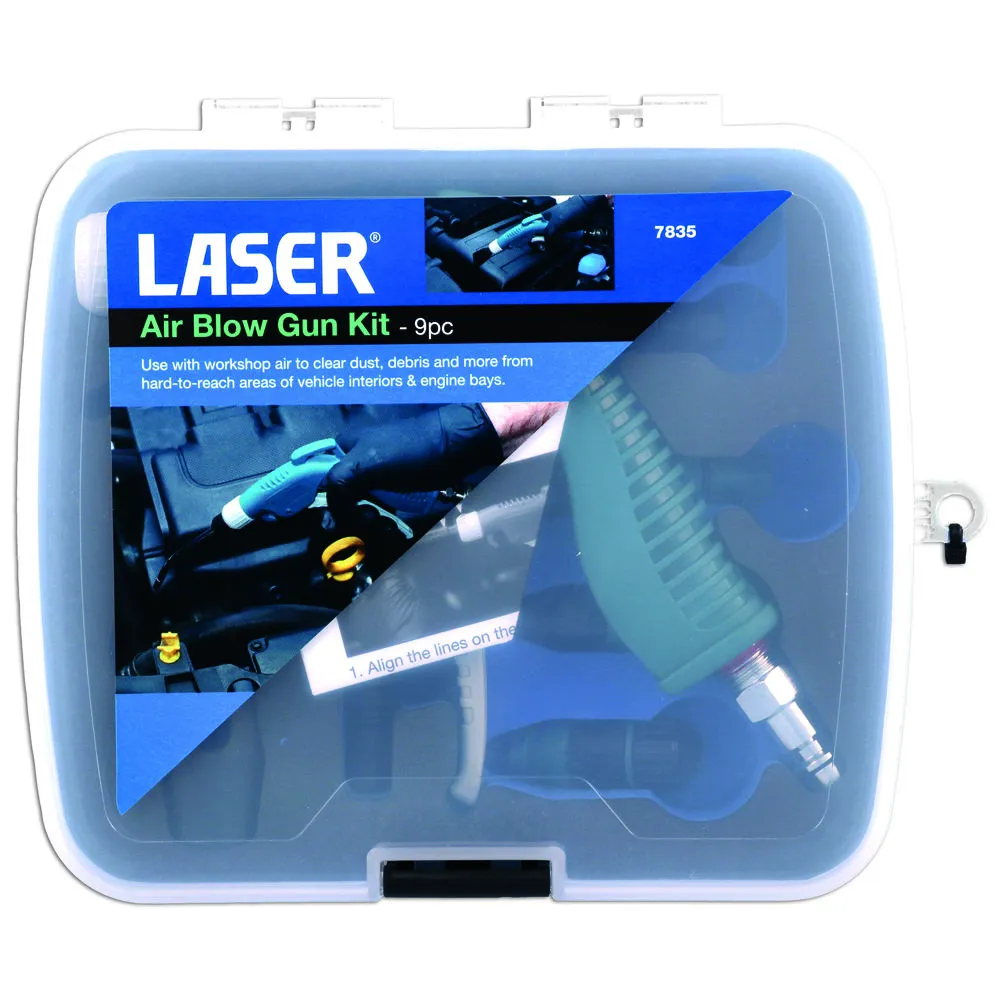 Laser 9 Piece Air Blow Gun Kit 2 Laser 9 Piece Air Blow Gun Kit - Image 2