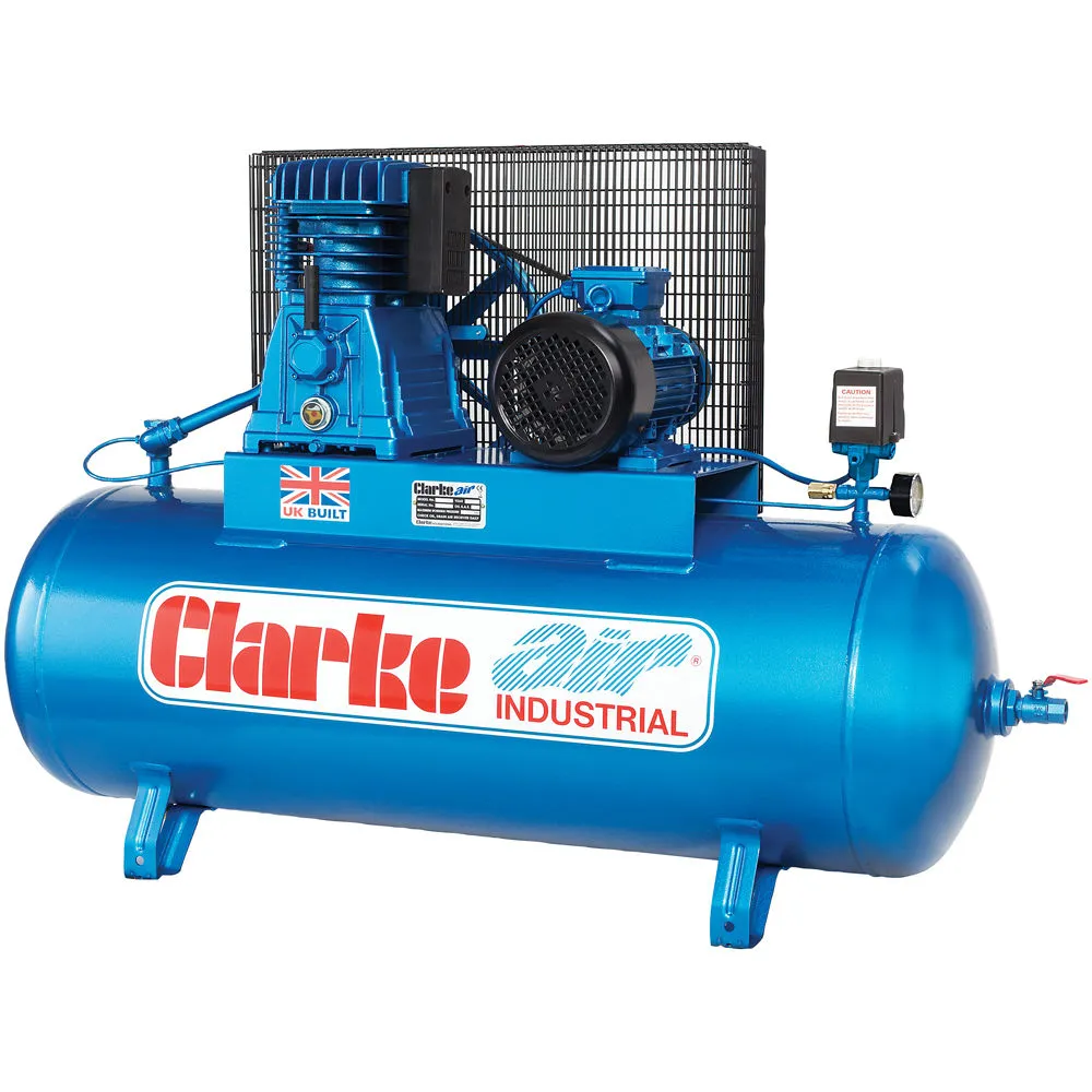 Clarke XE36C200 (WIS) 30cfm 200Litre 7.5HP Industrial Air Compressor (400V) 1 Clarke XE36C200 (WIS) 30cfm 200Litre 7.5HP Industrial Air Compressor (400V)