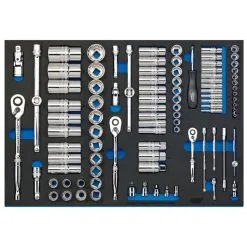 Draper IT-EVA48B 96 Piece 1/4'', 3/8'' And 1/2'' Socket Set