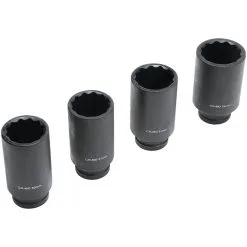 4 Piece 1/2" Drive Metric Cr-Mo Impact Sockets (30-36mm)