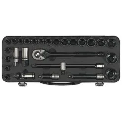 Sealey AK7972 Socket Set 28 Piece 1/2" Drive 6pt WallDrive® Metric Black Series -Hand Tools Shop 65D636F9 8AB4 4AAB BD87 8F60E7AEBA4F huge