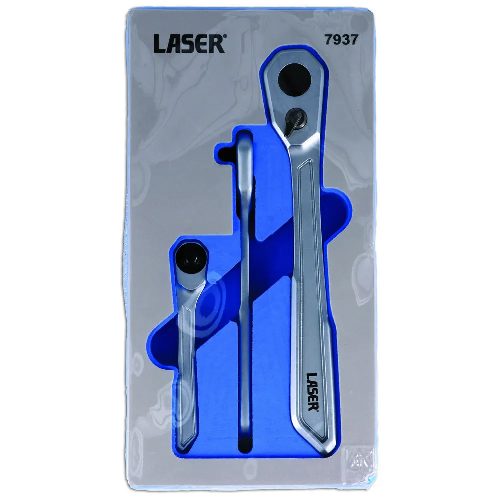 Laser 7937 3pc Slim Handle Ratchet Set 1/4"D, 3/8"D, 1/2"D 3 Laser 7937 3pc Slim Handle Ratchet Set 1/4"D, 3/8"D, 1/2"D - Image 3