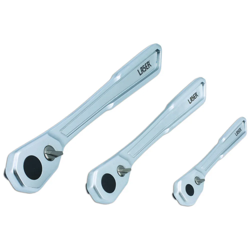 Laser 7937 3pc Slim Handle Ratchet Set 1/4"D, 3/8"D, 1/2"D 5 Laser 7937 3pc Slim Handle Ratchet Set 1/4"D, 3/8"D, 1/2"D - Image 5