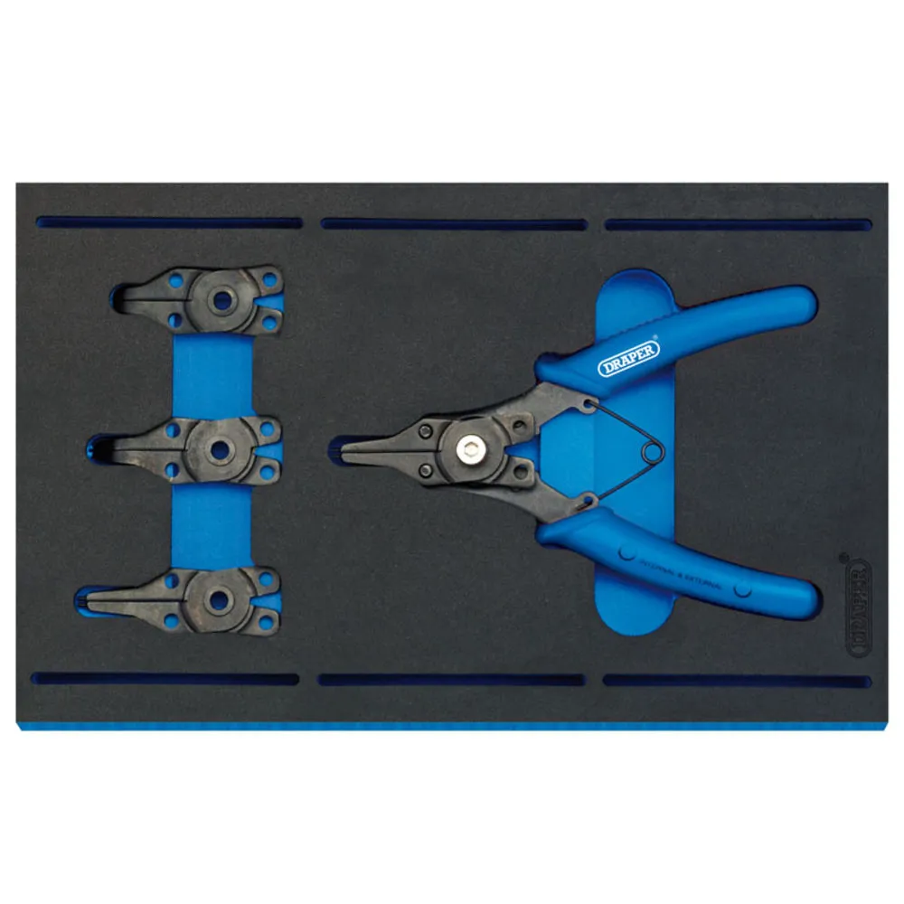 Draper IT-EVA2 5 Piece Interchangeable Circlip Plier Set 1 Draper IT-EVA2 5 Piece Interchangeable Circlip Plier Set