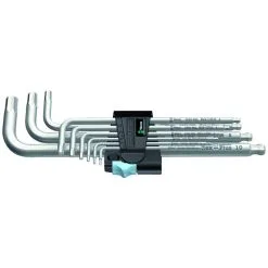Wera 3950Pkl/9 9 Piece Hex Key Set Ballend Stainless
