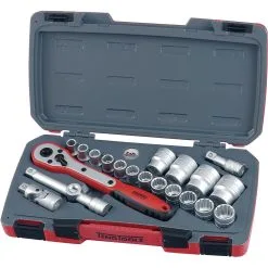 Teng T1221 21 Piece 1/2'' Drive Metric Socket Set