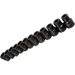 12 Piece 1" Drive Deep Metric Impact Sockets