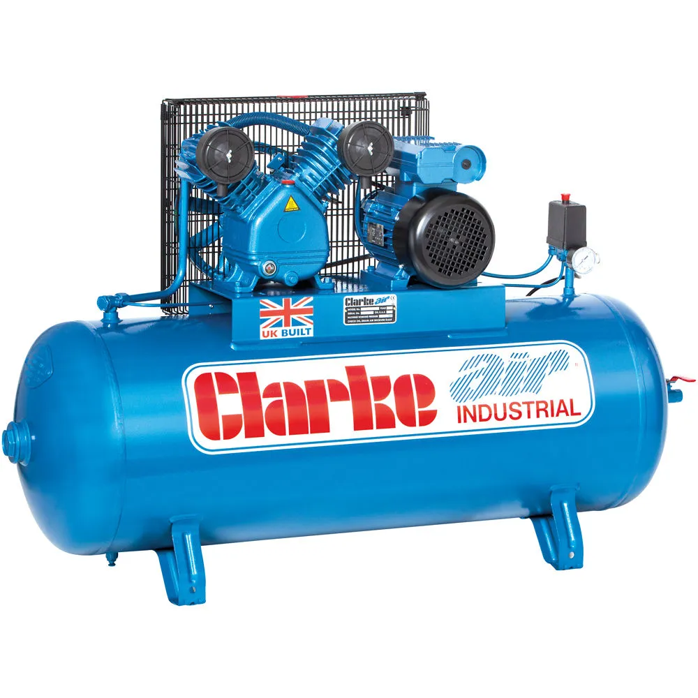 Clarke XEV16/150 (WIS) 14cfm 150Litre 3HP Industrial Air Compressor (400V) 1 Clarke XEV16/150 (WIS) 14cfm 150Litre 3HP Industrial Air Compressor (400V)
