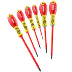 Expert By Facom E160911B - Set Of 6 1000V Insulated Screwdrivers